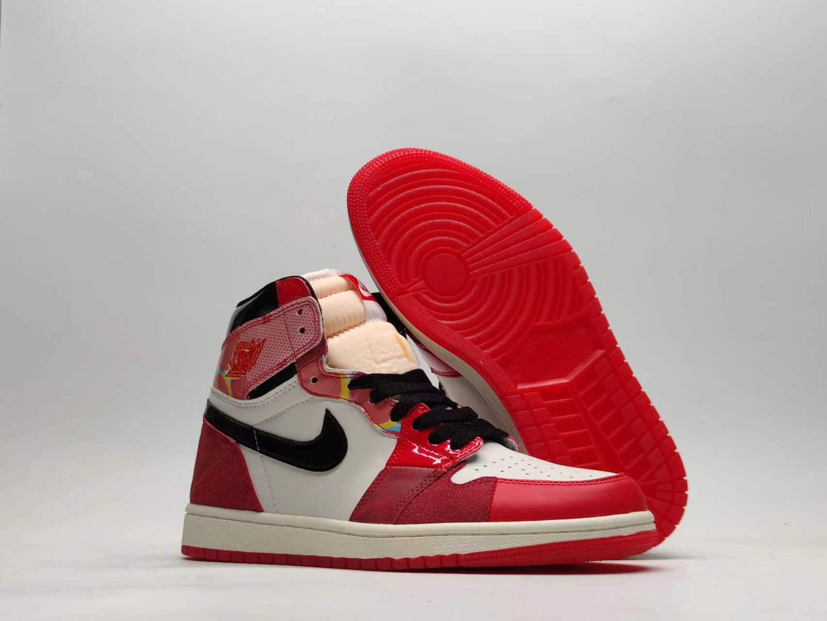 Women's Running Weapon Air Jordan 1 White/Red Shoes 0286 Women's Running Weapon Air Jordan 1 White/Red Shoes 0286